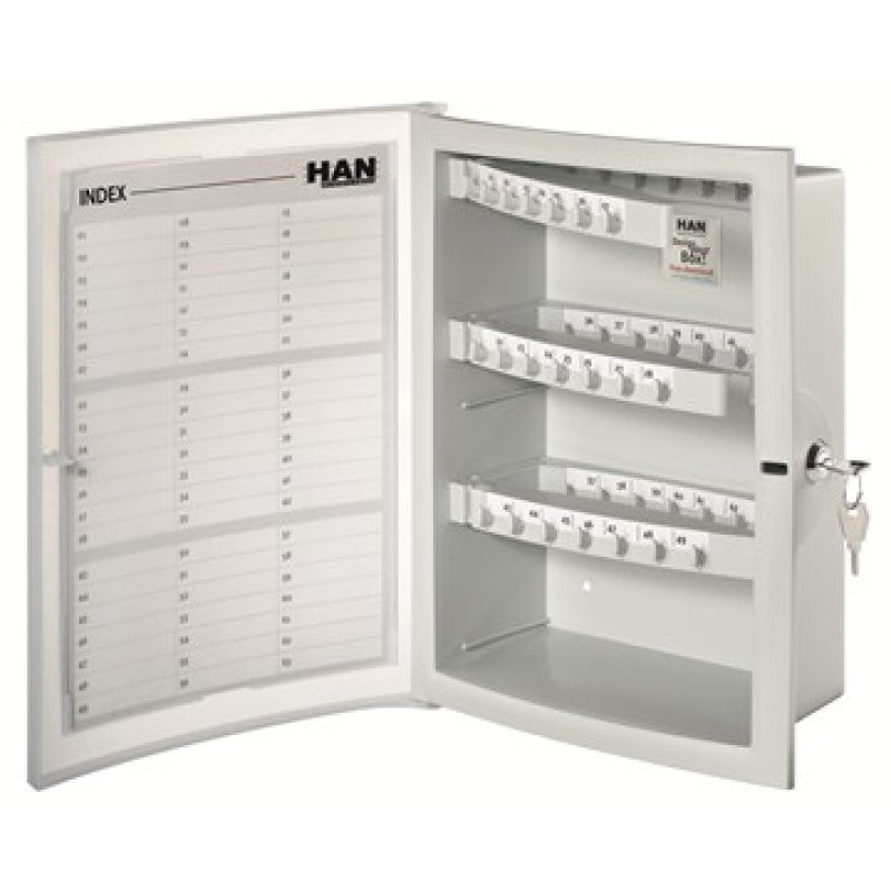 HAN Boîte à clés INDEX, pour 63 clés, gris clair