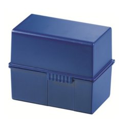 HAN Boîte à fiches, A6 paysage, plastique, bleu