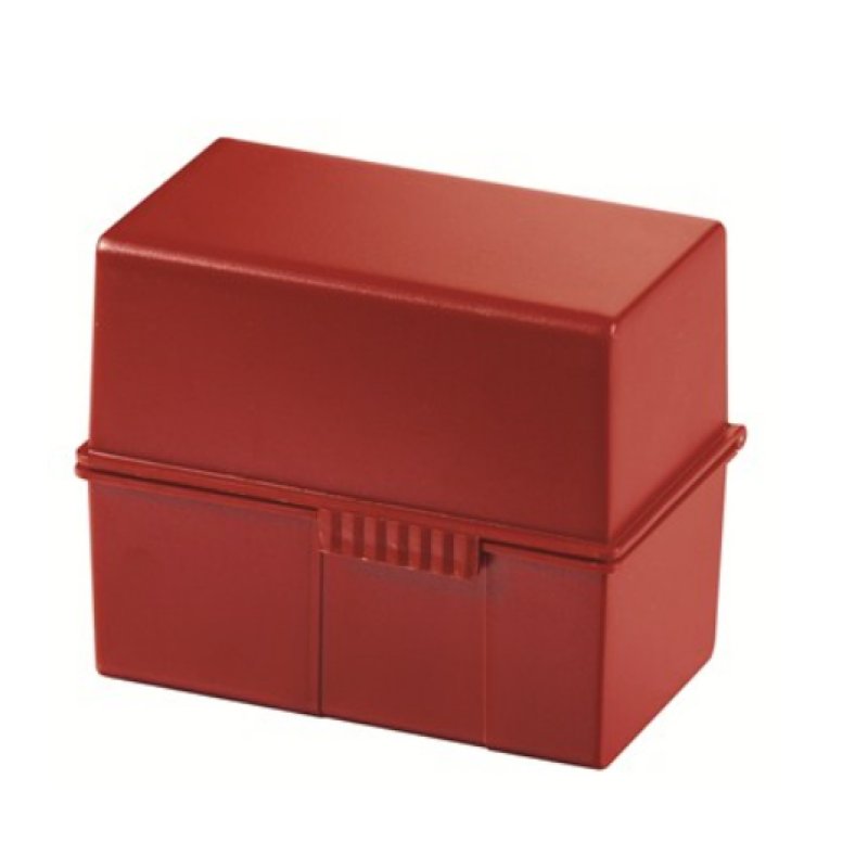 HAN Boîte à fiches, A6 paysage, plastique, rouge
