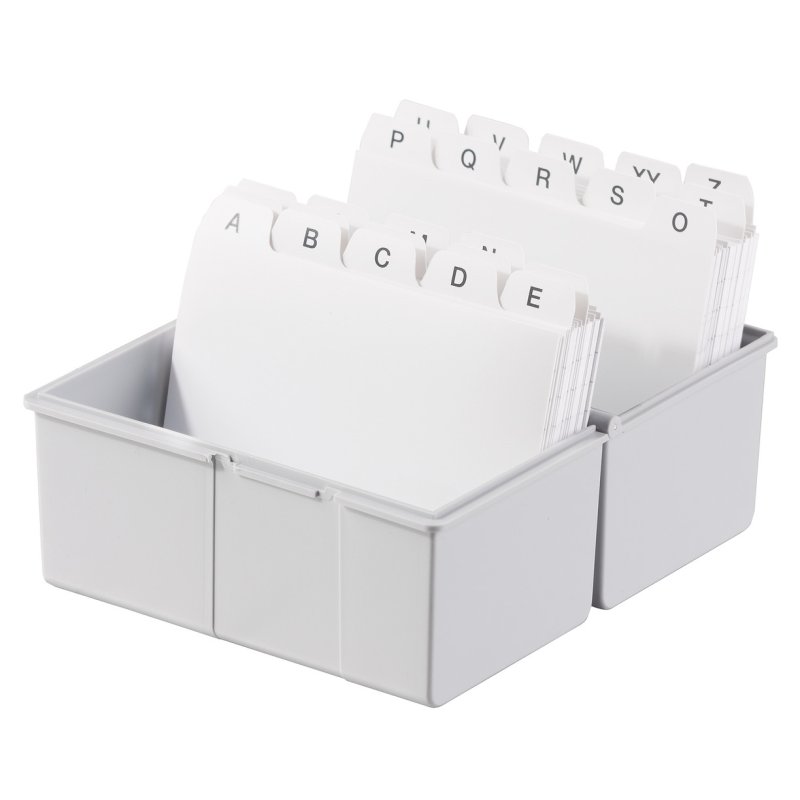 HAN Boîte à fiches, A8 paysage, plastique, gris clair
