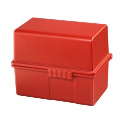 HAN Boîte à fiches, A8 paysage, plastique, rouge