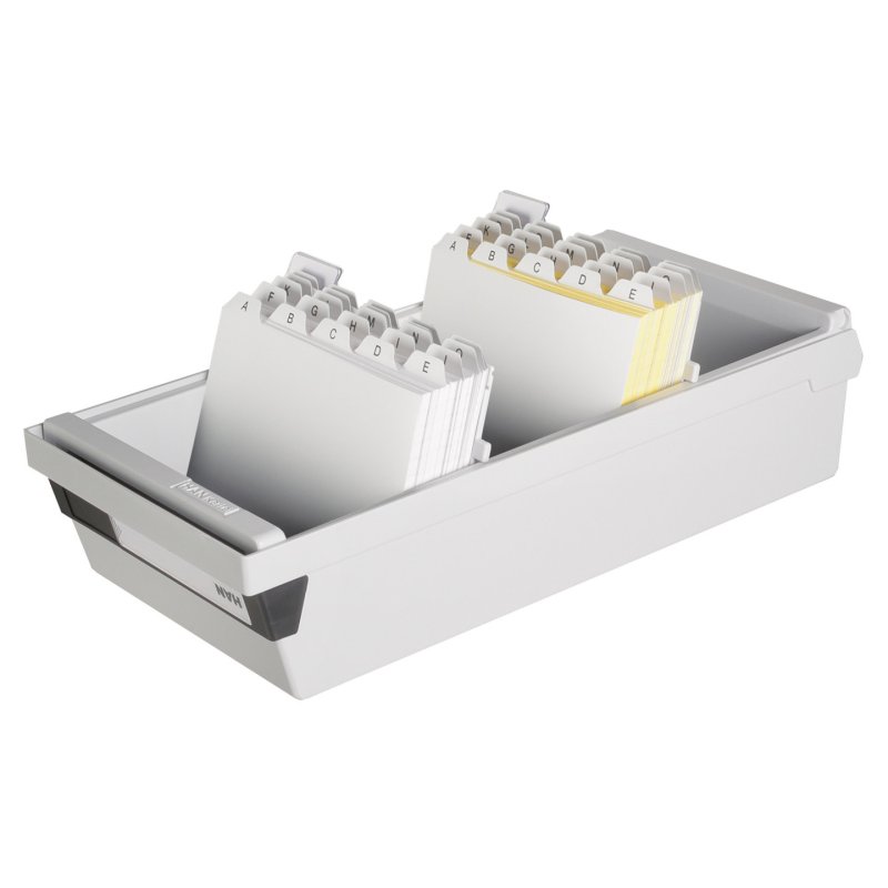 HAN Boîte à fiches, A6 paysage, pour 1.300 cartes, gris
