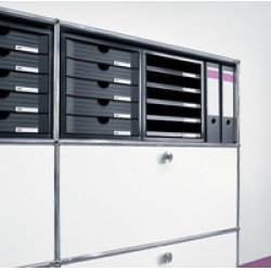 HAN Module de classement SYSTEMBOX, 5 tiroirs, gris/bleu