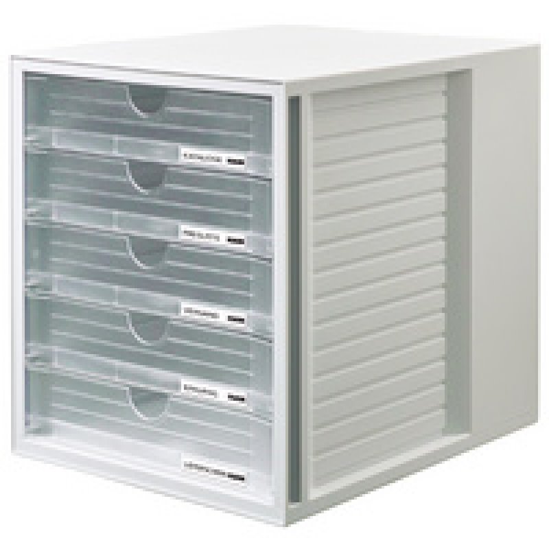 HAN Module de classement SYSTEMBOX, 5 tiroirs, gris/bleu