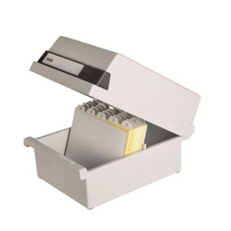 HAN Boîte à fiches, A6 paysage, pour 800 cartes, gris clair