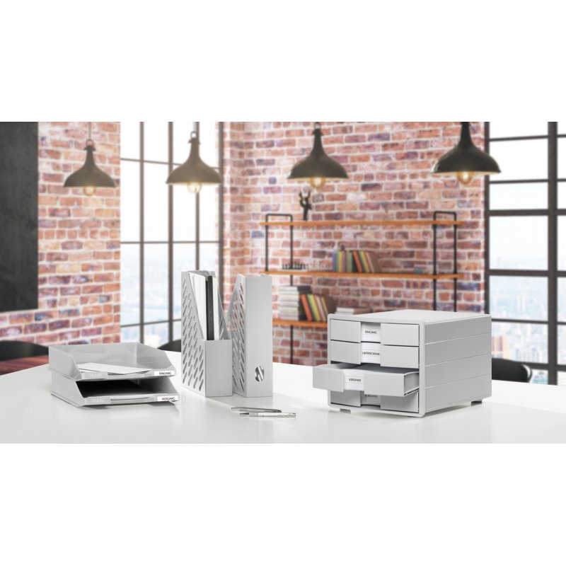 HAN Module de classement IMPULS 2.0, 4 tiroirs, gris clair
