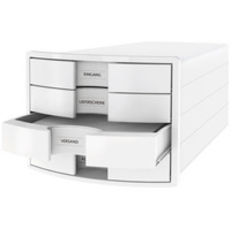 HAN Module de classement IMPULS 2.0, 4 tiroirs, blanc/noir