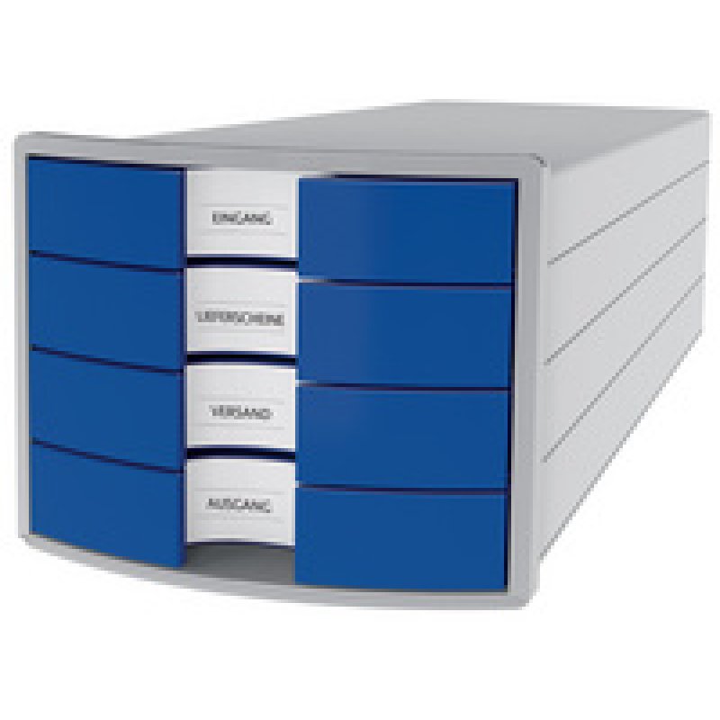 HAN Module de classement IMPULS 2.0, 4 tiroirs, blanc/noir