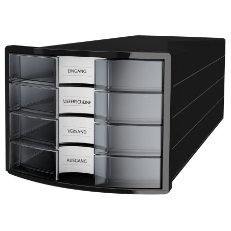 HAN IMPULS A4/C4 Plastique, Polystyrène Noir, Translucide, Transparent