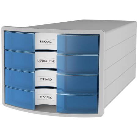 HAN IMPULS A4/C4 Plastique, Polystyrène Bleu, Gris, Translucide