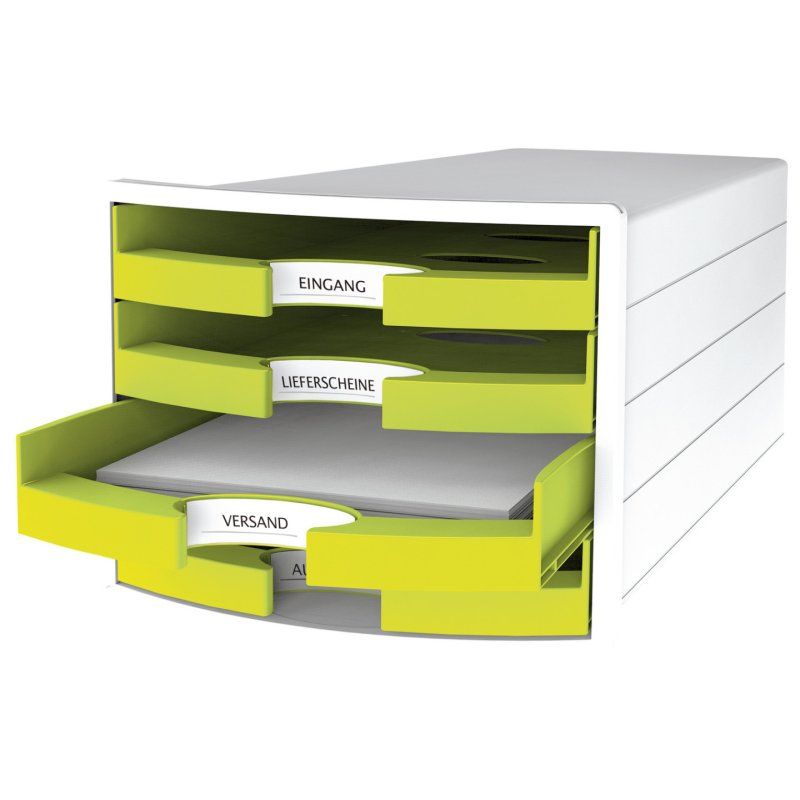 HAN IMPULS file storage box Polystyrene, Plastic Green, White