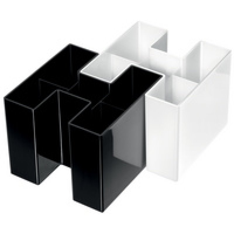 HAN Multipot à crayons BRAVO, 5 compartiments, transparent