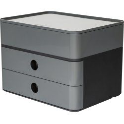 HAN 1100-19 bac de rangement de bureau Plastique Noir