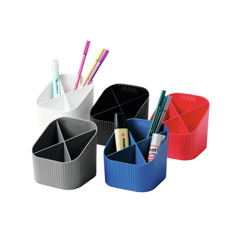 HAN Multipot à crayons Re-X-LOOP, plastique éco, rouge