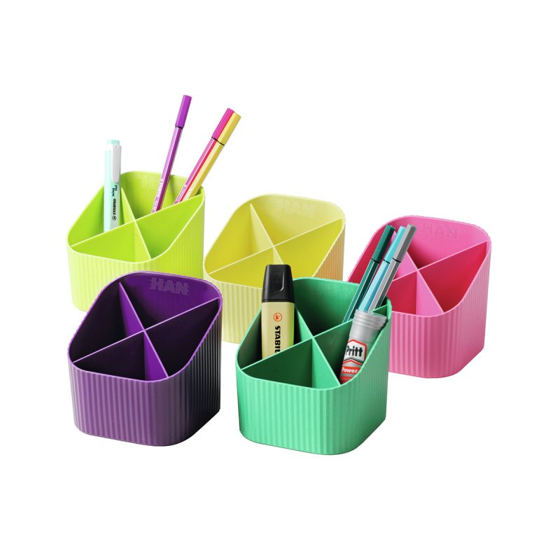 HAN Multipot à crayons Re-X-LOOP, plastique éco, citron vert