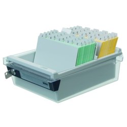 HAN Boîte à fiches pour 800 cartes, A6 paysage, gris clair