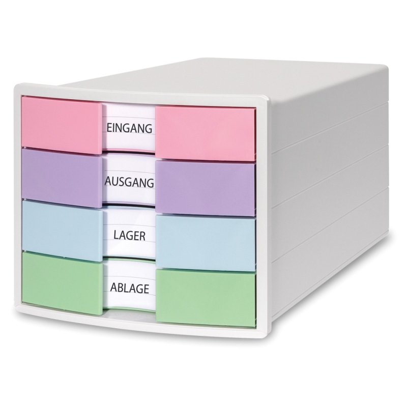 HAN Module de classement IMPULS, 4 tiroirs, blanc/pastel