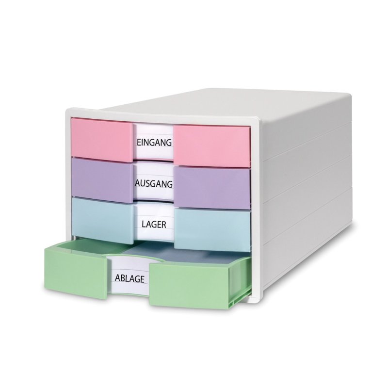 HAN Module de classement IMPULS, 4 tiroirs, blanc/pastel