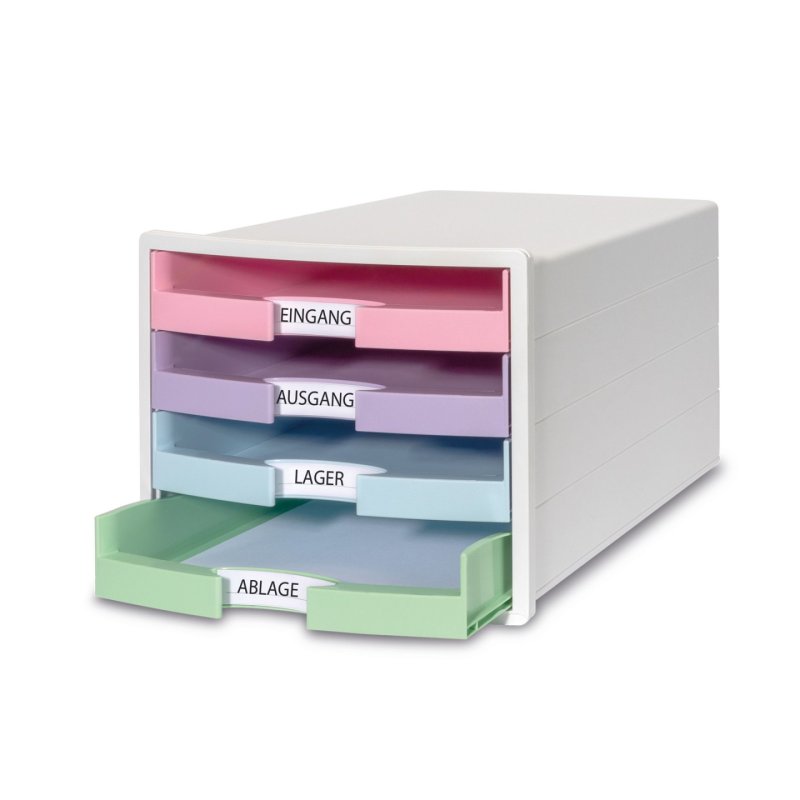 HAN Module de classement IMPULS, 4 tiroirs, blanc/pastel