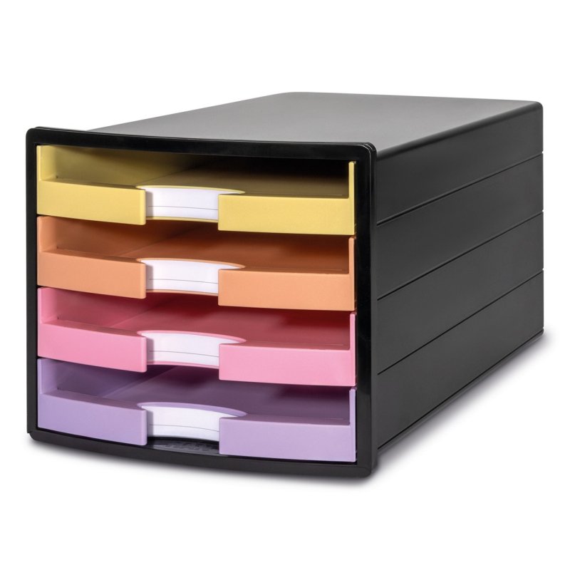 HAN Module de classement IMPULS, 4 tiroirs, noir/pastel
