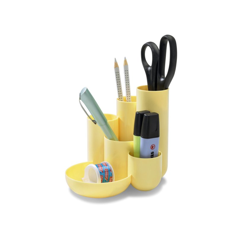 HAN Multipot à crayons CAMPUS, 6 pots, jaune pastel