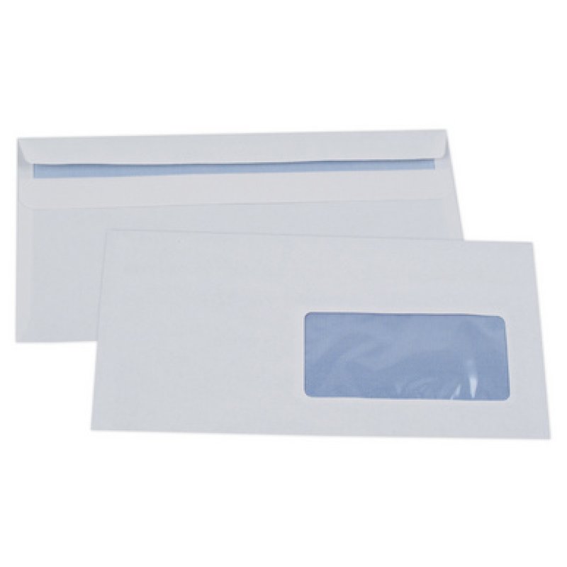 GPV Enveloppes ECO, DL, 110 x 220 mm, avec fenêtre, blanc