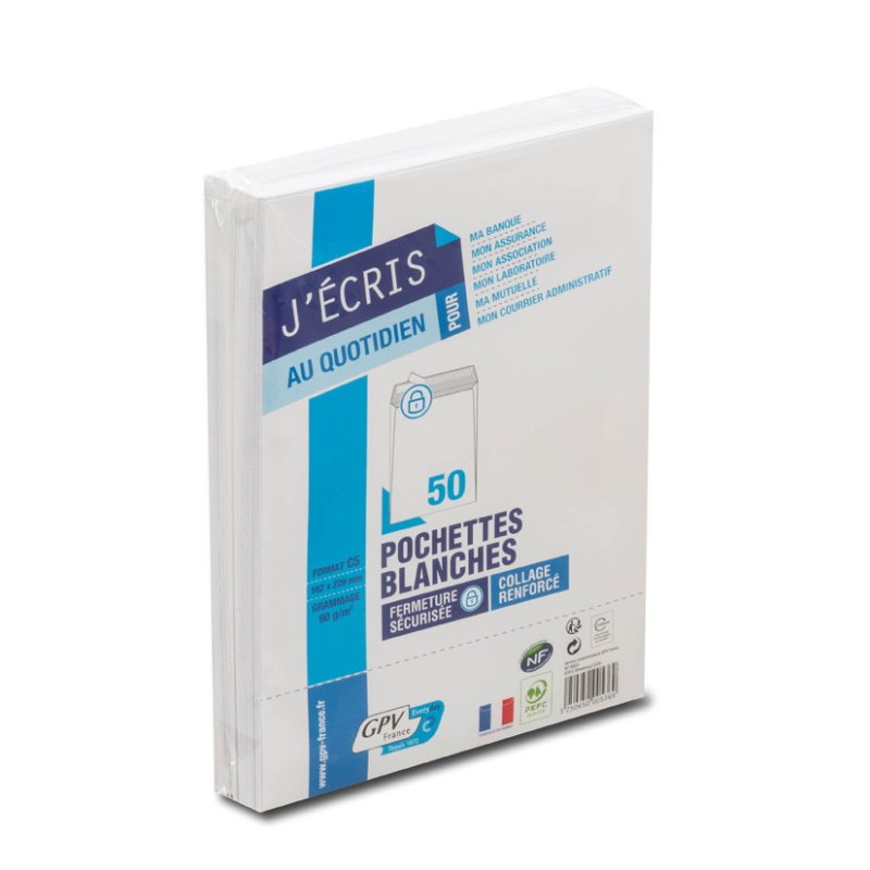 GPV France 536 enveloppe C5 (162 x 229 mm) Blanc 50 pièce(s)