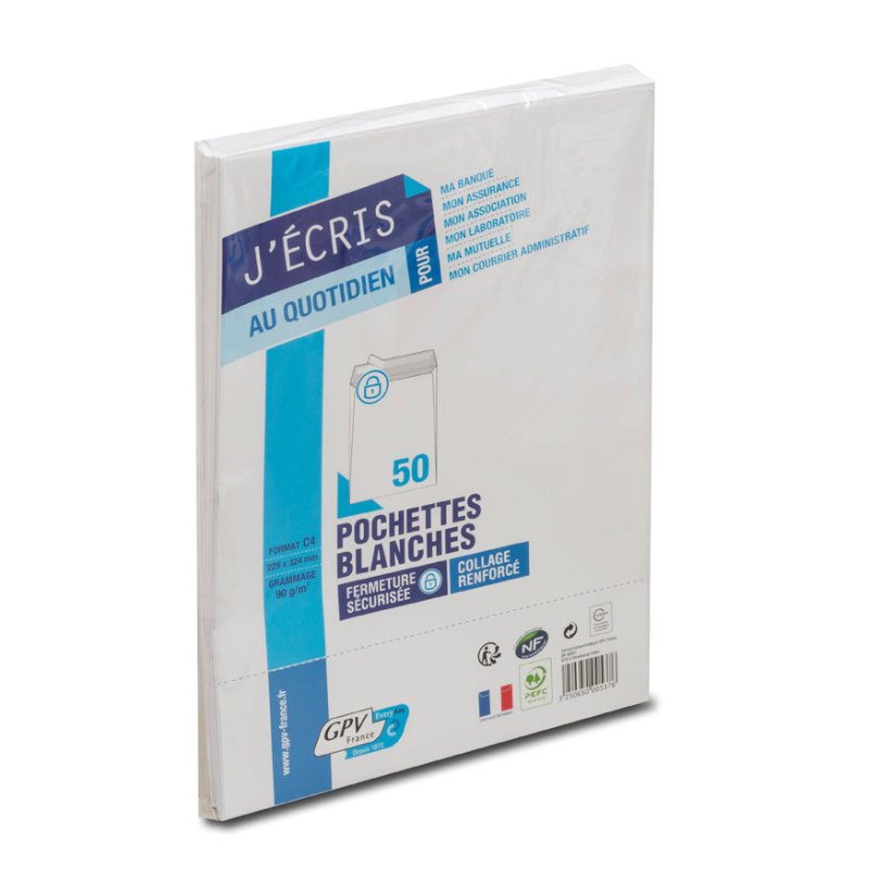GPV France 537 enveloppe C4 (229 x 324 mm) Blanc 50 pièce(s)