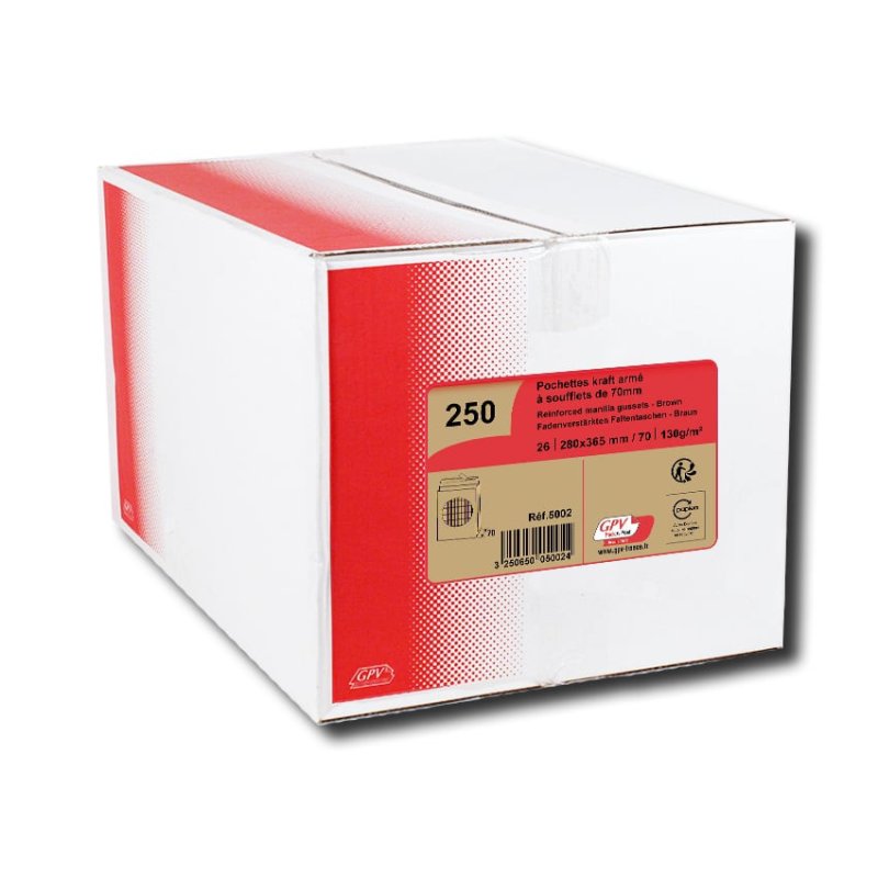 GPV France 5002 enveloppe Marron 250 pièce(s)