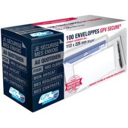 GPV Enveloppes SECURE, 112 x 225 mm, avec fenêtre, blanc