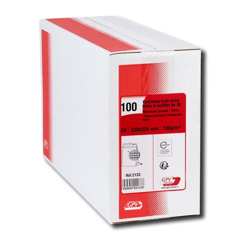 GPV France 2133 enveloppe C4 (229 x 324 mm) Blanc 100 pièce(s)