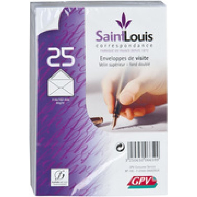GPV Enveloppes de visite Saint Louis, 90 x 140 mm, blanc