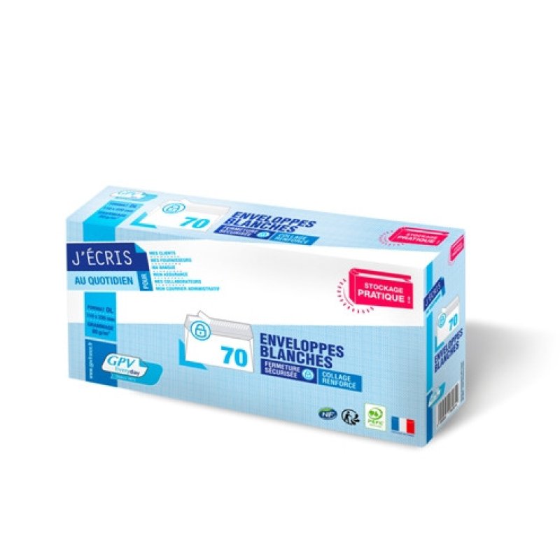 GPV France 6261 envelope DL (110 x 220 mm) White 70 pc(s)