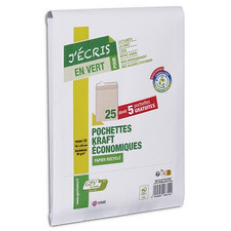GPV Pochettes d'expédition Green ECO, C4, kraft brun