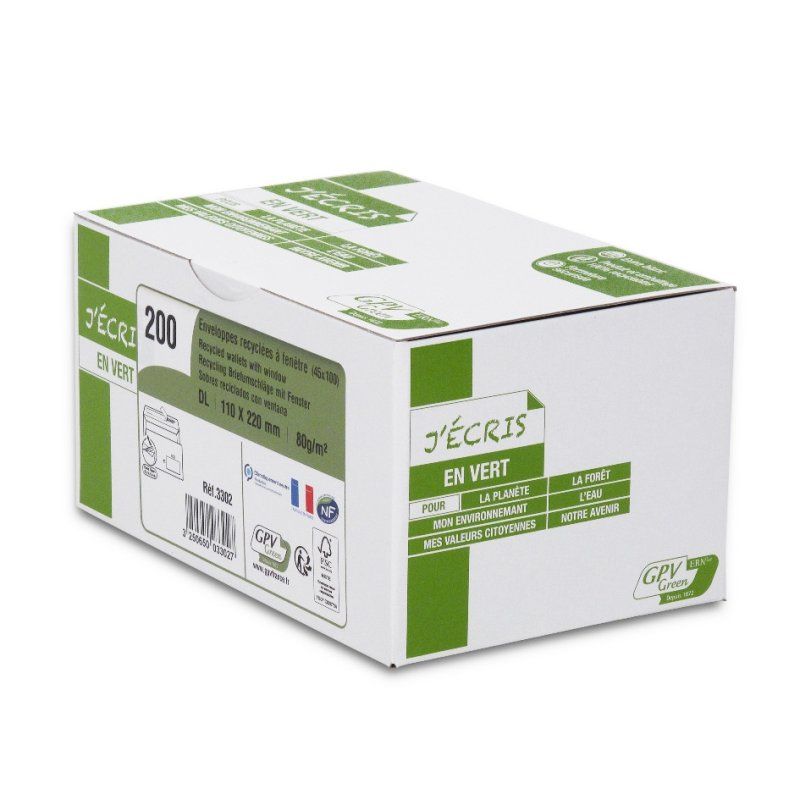 GPV France 3302 envelope DL (110 x 220 mm) White 200 pc(s)