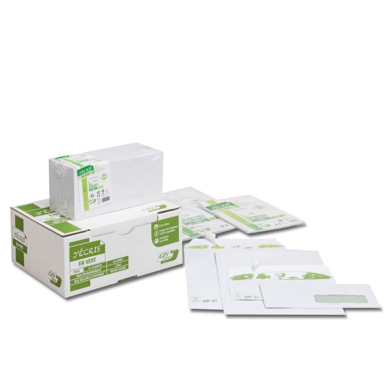 GPV Enveloppes "ERAPure", DL 110 x 220 mm, avec fenêtre