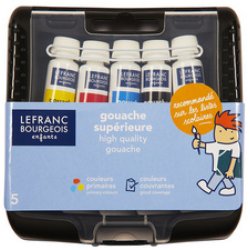 LEFRANC BOURGEOIS Gouache en tube, 10 ml, étui de 5 tubes