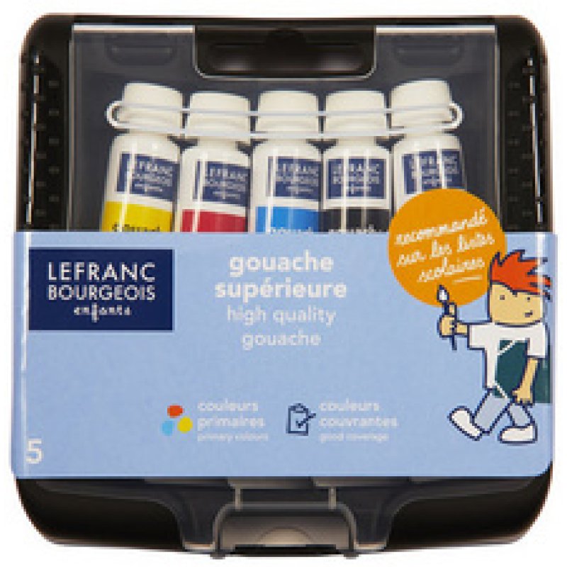 LEFRANC BOURGEOIS Gouache en tube, 10 ml, étui de 5 tubes