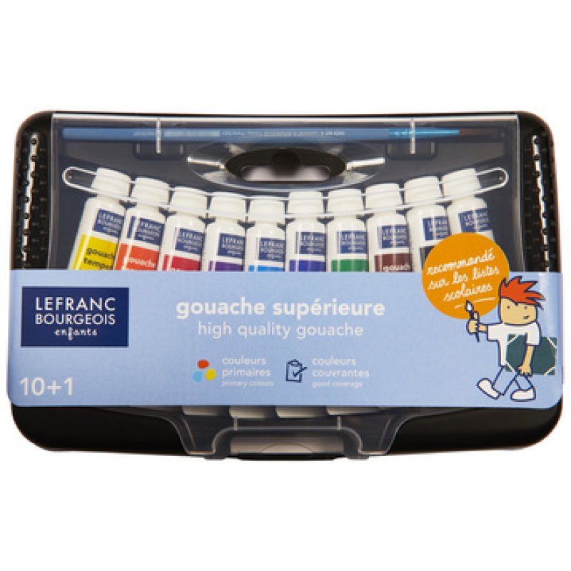 LEFRANC BOURGEOIS Gouache en tube College Box, 10 tubes