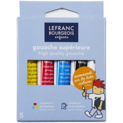 LEFRANC BOURGEOIS Gouache, étui carton de 5 tubes de 10 ml