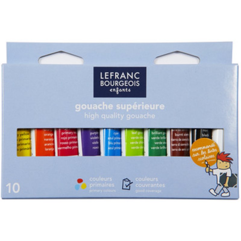 LEFRANC BOURGEOIS Gouache, étui carton de 5 tubes de 10 ml