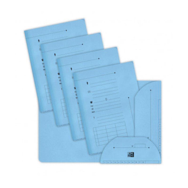 Oxford 100090074 fichier Bleu, Orange, Rose, Jaune A4