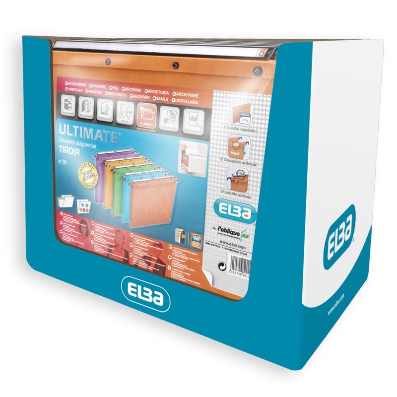 Elba 100330277 hanging folder 210 x 297 mm (A4) Cardboard Orange 10 pc(s)