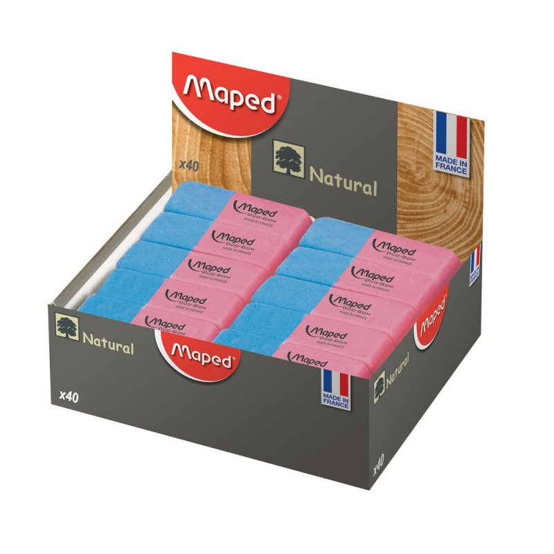 Maped M010033 eraser Rubber Blue, Pink 40 pc(s)