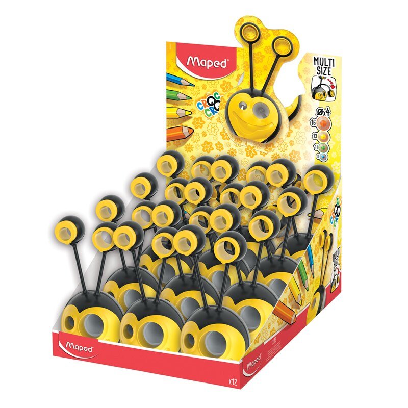 Maped Croc Croc Taille crayon manuel Noir, Jaune