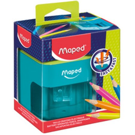 Maped Taille-crayon électrique, turquoise/vert pomme