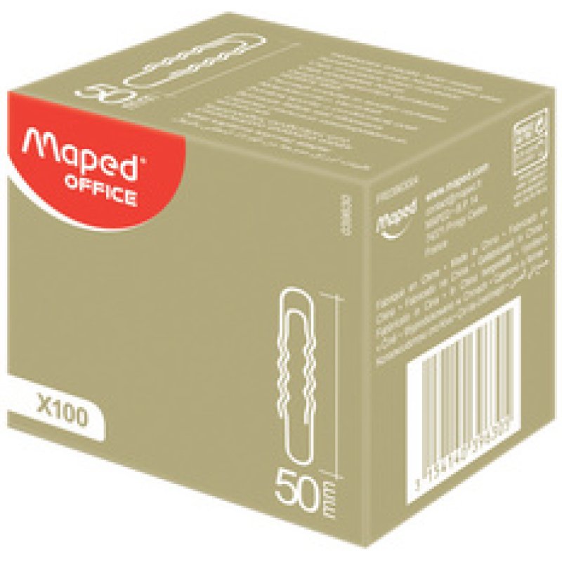 Maped Trombone, en acier nickelé, 50 mm, ondulé