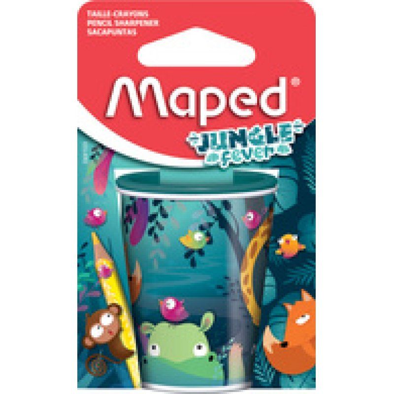 Maped Taille-crayon 2 trous JUNGLE fever, en métal, blister