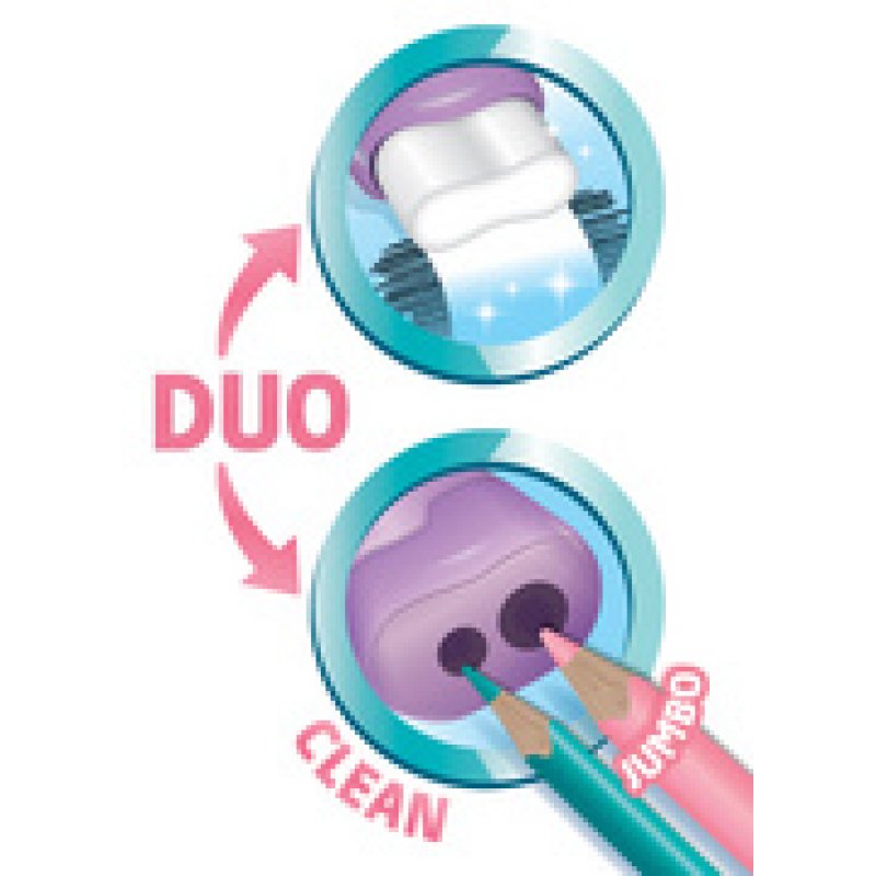 Maped Duo taille-crayons-gomme Connect Duo PASTEL, assorti