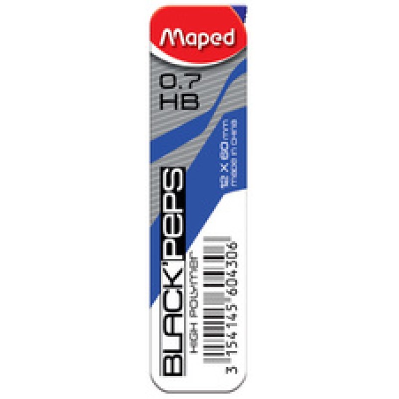 Maped Mines pour porte-mines BLACK'PEPS, 0,5 mm, en étui